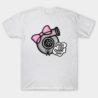 What Does The Cutest Turbo Say - Pink Bow T-Shirt